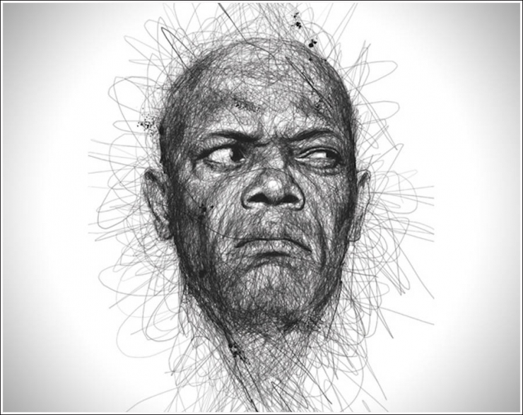 Illustration de l'article : Cet homme dessine des célébrités et la pointe de son crayon ne quitte jamais la feuille ! Une performance impressionnante...