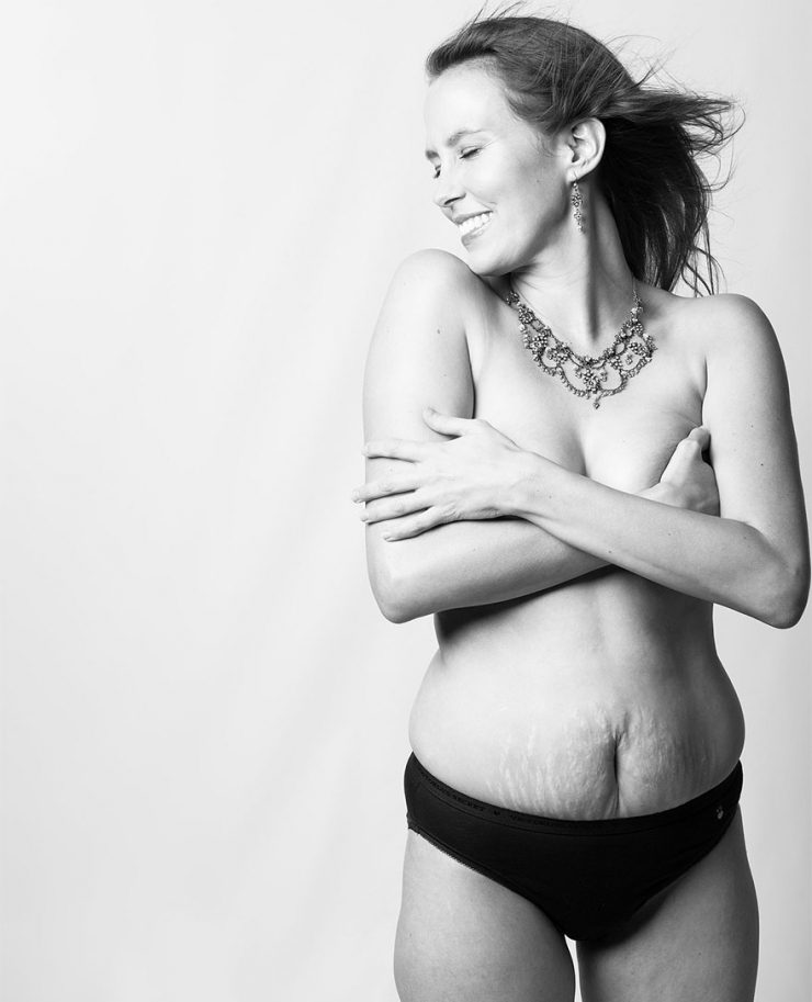 Illustration de l'article : Des images qui rendent hommage au vrai corps d’une maman après sa grossesse… Un projet de Jade Beall !