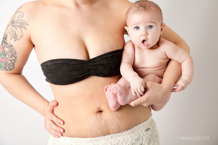 Illustration de l'article : Des images qui rendent hommage au vrai corps d’une maman après sa grossesse… Un projet de Jade Beall !