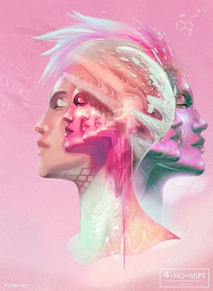 Illustration de l'article : Pendant 20 jours, cet artiste prend une drogue différente chaque matin et il laisse parler les effets de chacune d’entre elles via ses dessins !