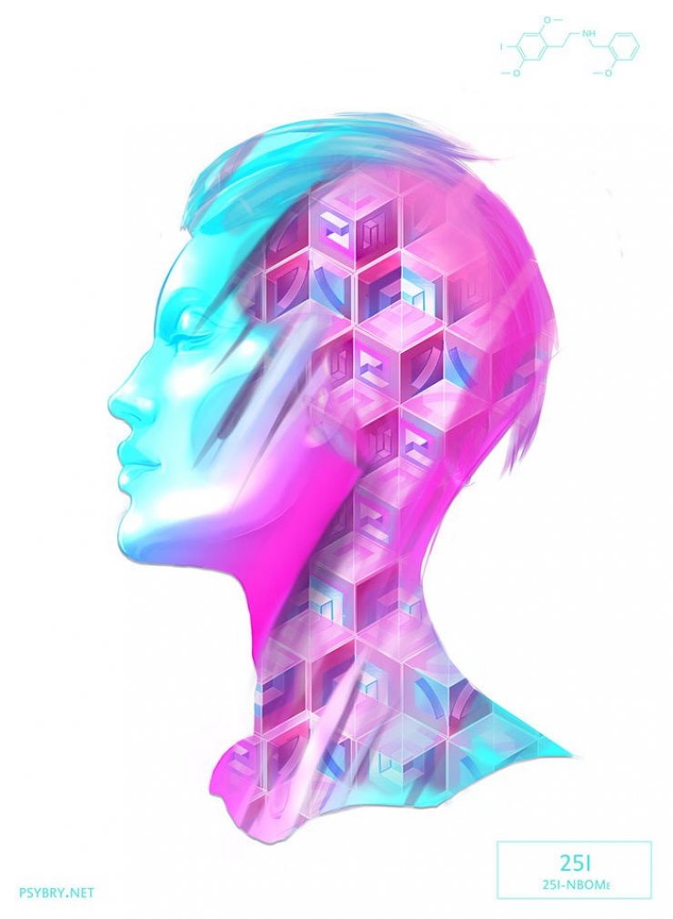 Illustration de l'article : Pendant 20 jours, cet artiste prend une drogue différente chaque matin et il laisse parler les effets de chacune d’entre elles via ses dessins !