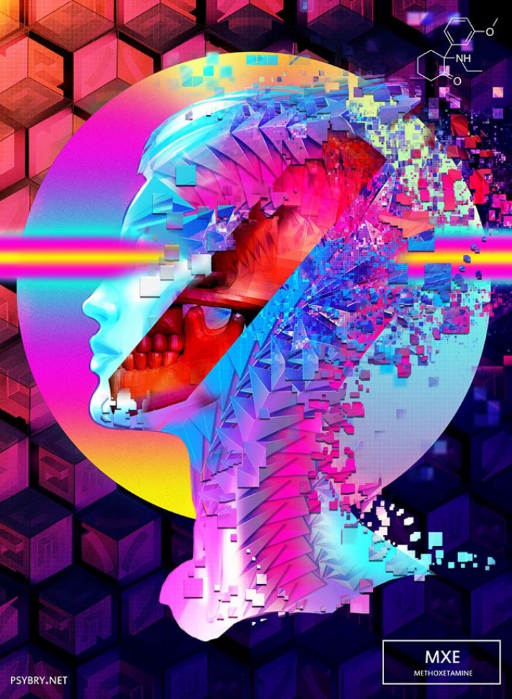 Illustration de l'article : Pendant 20 jours, cet artiste prend une drogue différente chaque matin et il laisse parler les effets de chacune d’entre elles via ses dessins !