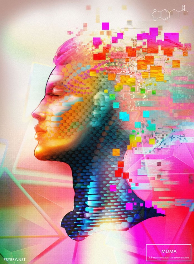 Illustration de l'article : Pendant 20 jours, cet artiste prend une drogue différente chaque matin et il laisse parler les effets de chacune d’entre elles via ses dessins !