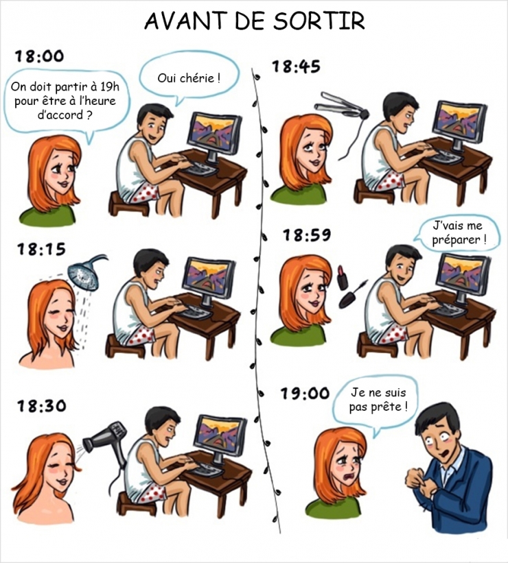 Illustration de l'article : Hommes Vs Femmes, voici ce qui les opposent complètement en 14 illustrations !