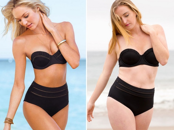 Illustration de l'article : Quand des femmes normales défient les mannequins de chez Victoria's Secret en portant les même maillots...