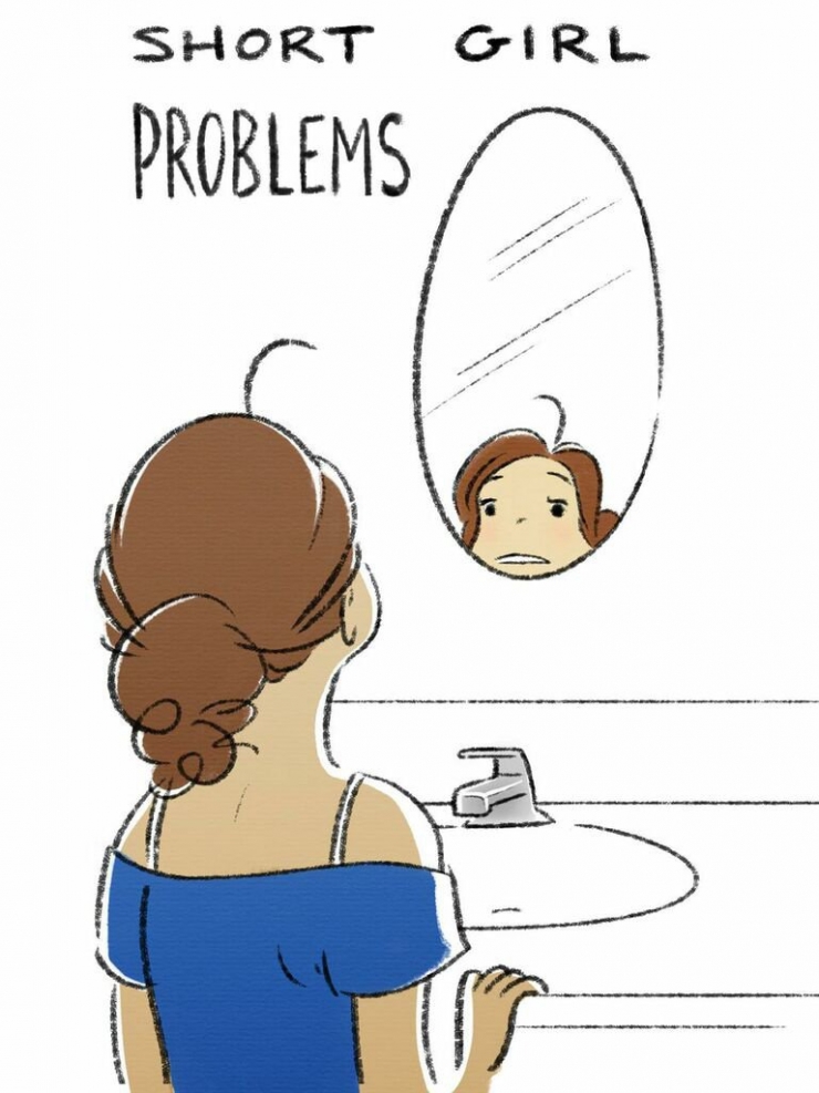Illustration de l'article : Top 18 des galères qu'ont les filles trop grandes, trop petites ou trop plantureuses !