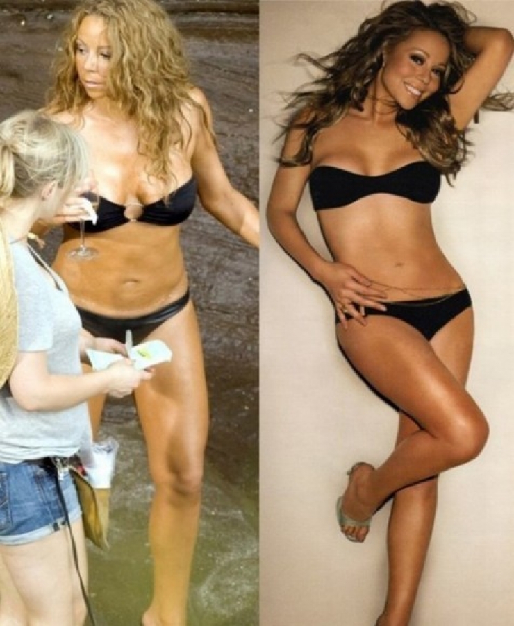 Illustration de l'article : Naturel Vs Photoshop: 17 photos de stars qui nous montrent que PERSONNE n’est parfait...