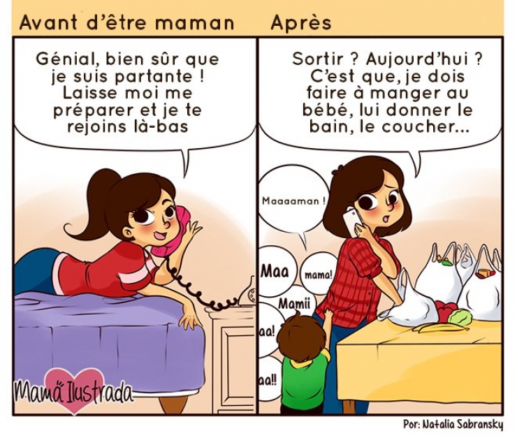 Illustration de l'article : Pas facile d'être une maman moderne, la preuve avec ces 18 bandes dessinées...