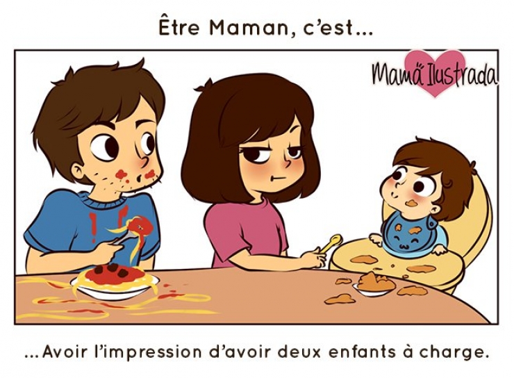 Illustration de l'article : Pas facile d'être une maman moderne, la preuve avec ces 18 bandes dessinées...