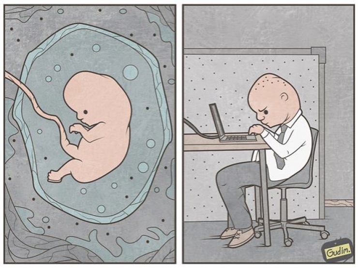Illustration de l'article : Les vices les plus noirs de notre société, résumés à travers 28 illustrations très vraies...