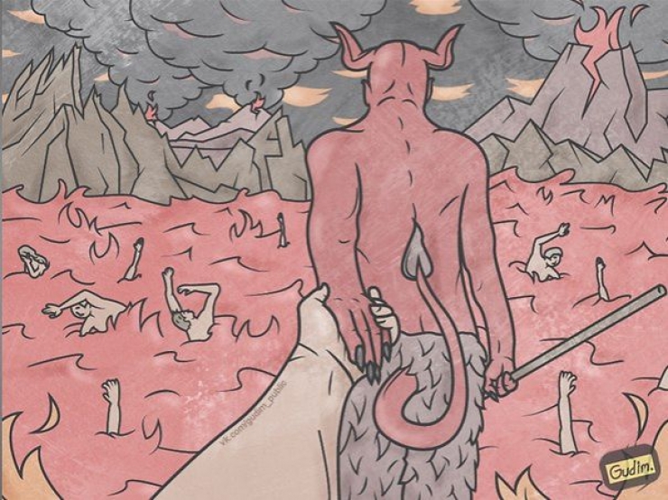 Illustration de l'article : Les vices les plus noirs de notre société, résumés à travers 28 illustrations très vraies...