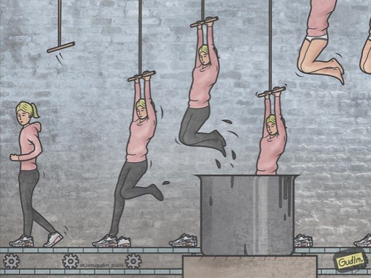 Illustration de l'article : Les vices les plus noirs de notre société, résumés à travers 28 illustrations très vraies...