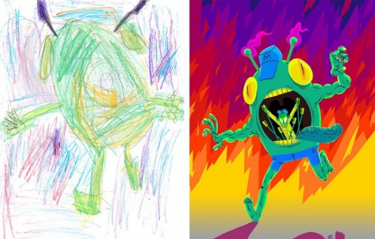 Illustration de l'article : Quand des artistes décident de faire vivre les dessins de monstres des enfants...