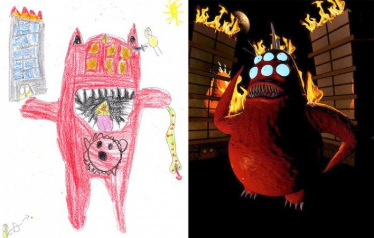 Illustration de l'article : Quand des artistes décident de faire vivre les dessins de monstres des enfants...