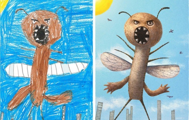 Illustration de l'article : Quand des artistes décident de faire vivre les dessins de monstres des enfants...