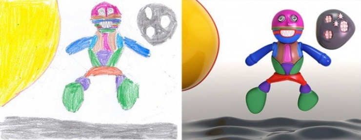 Illustration de l'article : Quand des artistes décident de faire vivre les dessins de monstres des enfants...