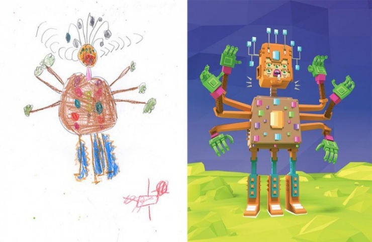 Illustration de l'article : Quand des artistes décident de faire vivre les dessins de monstres des enfants...
