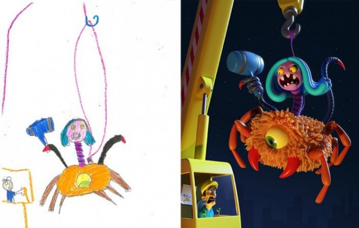 Illustration de l'article : Quand des artistes décident de faire vivre les dessins de monstres des enfants...
