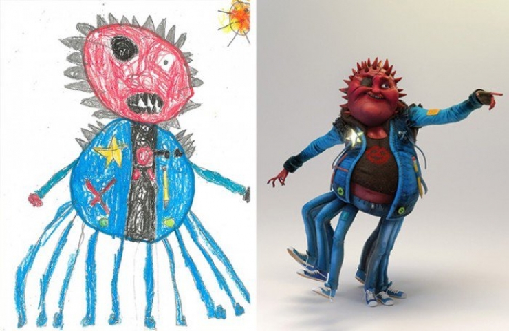 Illustration de l'article : Quand des artistes décident de faire vivre les dessins de monstres des enfants...
