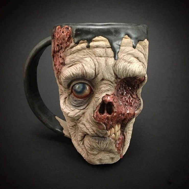 Illustration de l'article : Et si vous preniez le café dans l’une de ces 10 tasses de zombie au petit-déj ?
