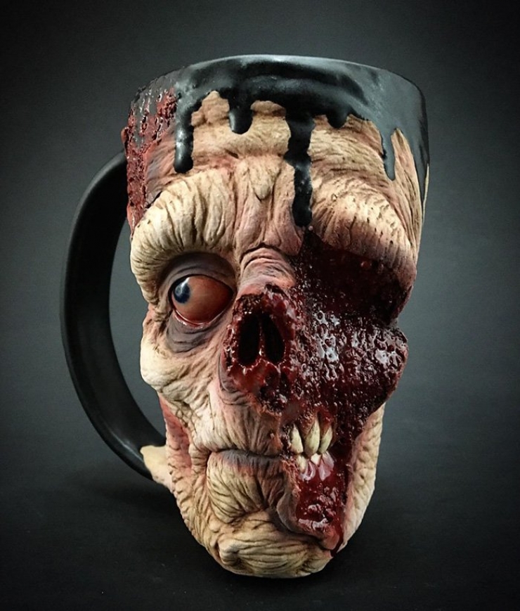 Illustration de l'article : Et si vous preniez le café dans l’une de ces 10 tasses de zombie au petit-déj ?