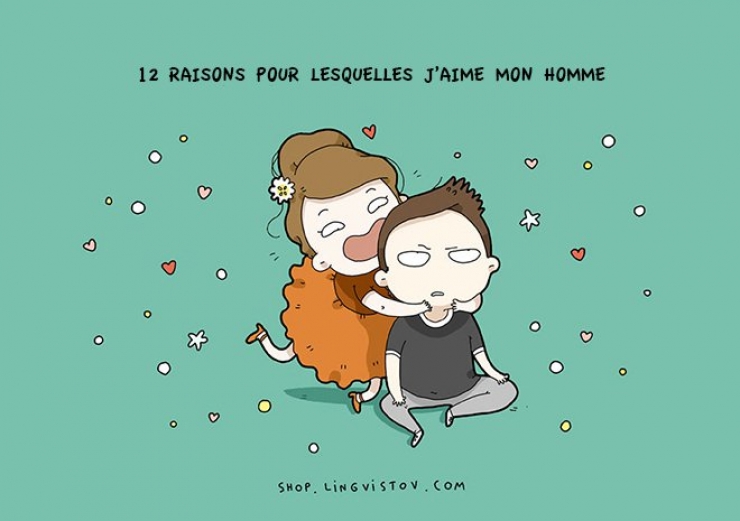 Illustration de l'article : « J’aime mon homme pour ces 12 raisons » : quand un dessinateur nous explique pourquoi sa femme l’aime...
