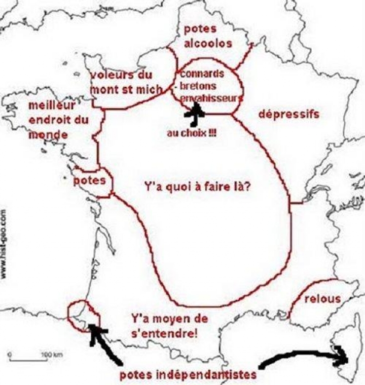21 cartes qui nous montrent la France vue par différentes personnes… Vive les clichés