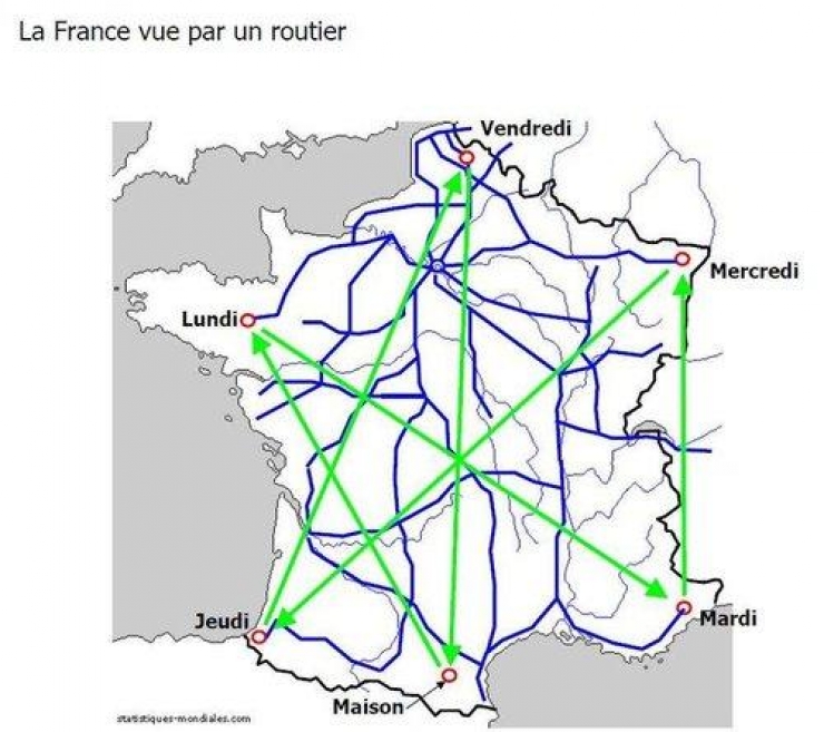Illustration de l'article : 21 cartes qui nous montrent la France vue par différentes personnes… Vive les clichés !