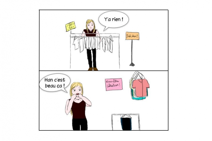 Illustration de l'article : Les femmes pendant les soldes, &ccedil;a donne &ccedil;a ! 7 illustrations...