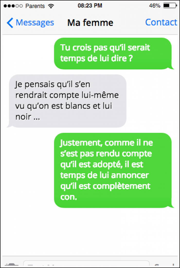 Illustration de l'article : 13 textos tordants échangés entre parents !
