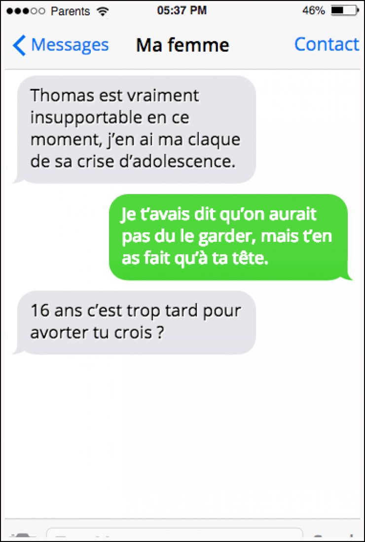 Illustration de l'article : 13 textos tordants échangés entre parents !