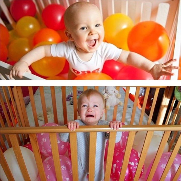 Illustration de l'article : Espérance Vs Réalité: Ces 22 parents voulaient d'une photo de bébé parfaite mais rien ne s'est passé comme prévu...