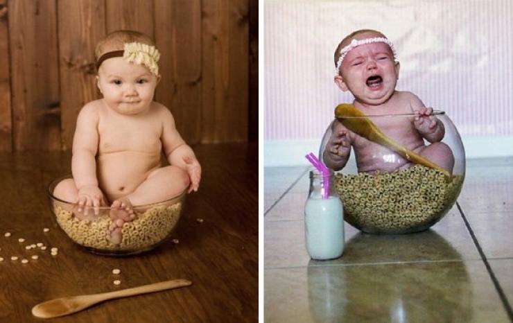 Illustration de l'article : Espérance Vs Réalité: Ces 22 parents voulaient d'une photo de bébé parfaite mais rien ne s'est passé comme prévu...