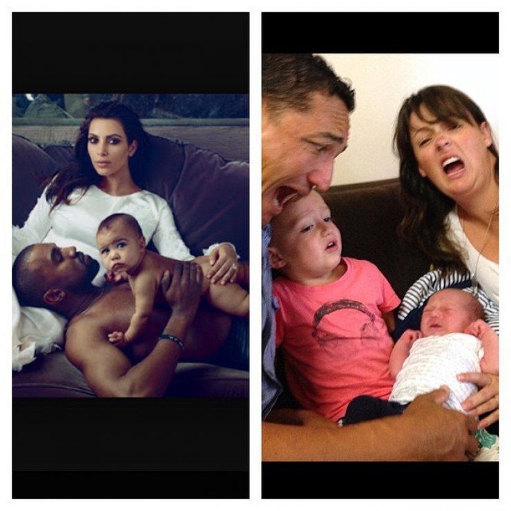 Illustration de l'article : Maman sur Instagram Vs Maman dans la vie: Elle parodie les photos faussement parfaites des Stars avec un humour contagieux !