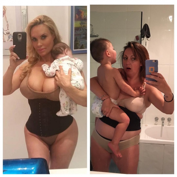 Illustration de l'article : Maman sur Instagram Vs Maman dans la vie: Elle parodie les photos faussement parfaites des Stars avec un humour contagieux !