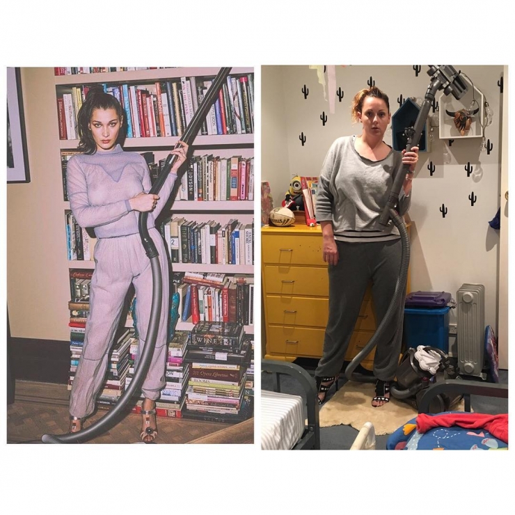 Illustration de l'article : Maman sur Instagram Vs Maman dans la vie: Elle parodie les photos faussement parfaites des Stars avec un humour contagieux !