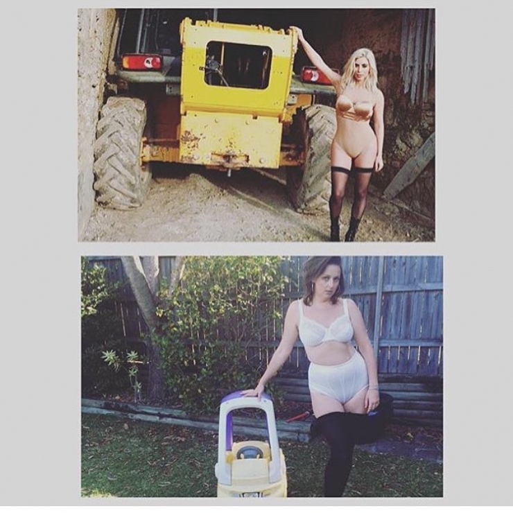 Illustration de l'article : Maman sur Instagram Vs Maman dans la vie: Elle parodie les photos faussement parfaites des Stars avec un humour contagieux !