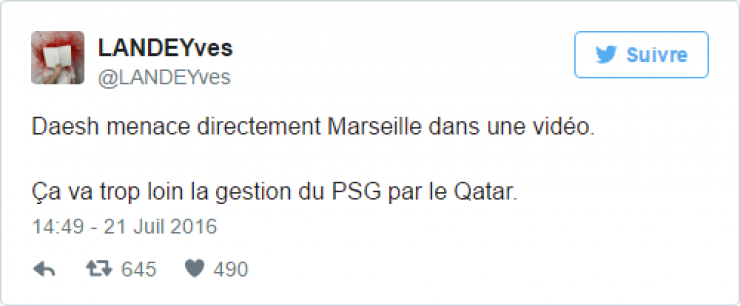 Illustration de l'article : Daesh menace Marseille mais les habitants de la cit&eacute; phoc&eacute;enne montrent qu'il n'ont pas peur... 20 Tweets hilarants !