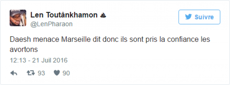 Illustration de l'article : Daesh menace Marseille mais les habitants de la cit&eacute; phoc&eacute;enne montrent qu'il n'ont pas peur... 20 Tweets hilarants !