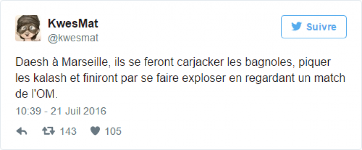 Illustration de l'article : Daesh menace Marseille mais les habitants de la cit&eacute; phoc&eacute;enne montrent qu'il n'ont pas peur... 20 Tweets hilarants !