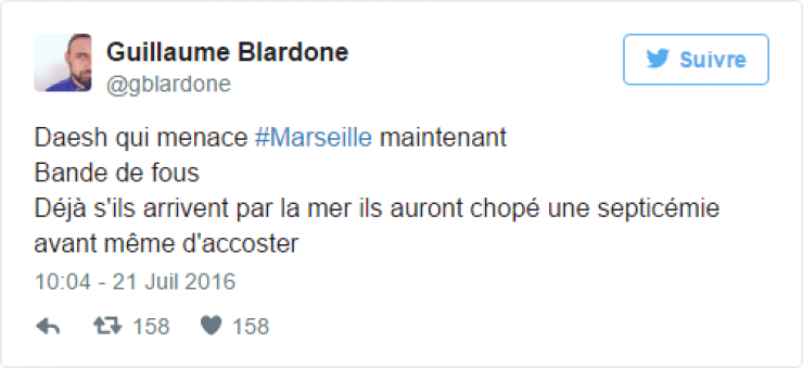 Illustration de l'article : Daesh menace Marseille mais les habitants de la cit&eacute; phoc&eacute;enne montrent qu'il n'ont pas peur... 20 Tweets hilarants !
