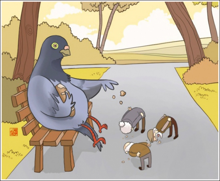 Illustration de l'article : 15 illustrations qui inversent les r&ocirc;les pour nous sensibiliser sur l'approche qu'on a envers les animaux...