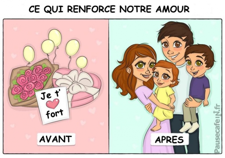 Illustration de l'article : Ces 9 dessins montrent tr&egrave;s bien ce qu'est la vie &agrave; deux, avant et apr&egrave;s le mariage !