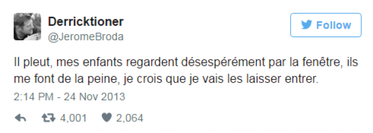 Illustration de l'article : Top 22 des tweets les plus hilarants concernant cette m&eacute;t&eacute;o de merde... Mieux vaut en rire !