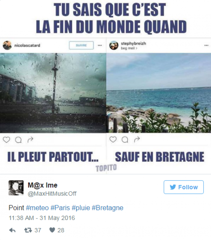Illustration de l'article : Top 22 des tweets les plus hilarants concernant cette m&eacute;t&eacute;o de merde... Mieux vaut en rire !