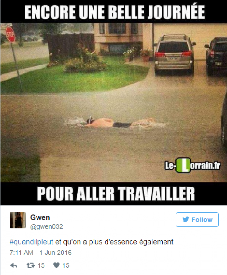 Illustration de l'article : Top 22 des tweets les plus hilarants concernant cette m&eacute;t&eacute;o de merde... Mieux vaut en rire !