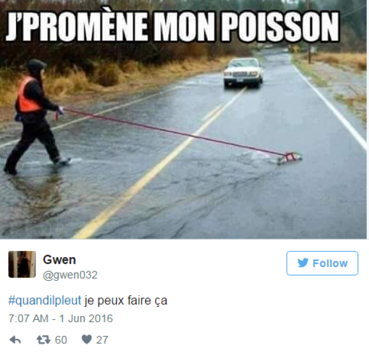 Illustration de l'article : Top 22 des tweets les plus hilarants concernant cette m&eacute;t&eacute;o de merde... Mieux vaut en rire !