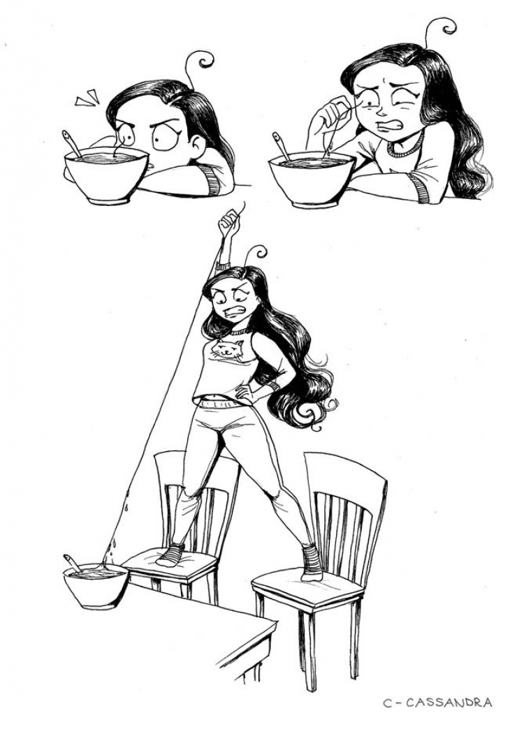 Illustration de l'article : Quel supplice d'avoir des cheveux longs... La preuve avec ces 18 illustrations ! 