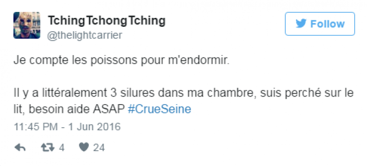 Illustration de l'article : 24 tweets hilarants concernant la crue de la Seine...