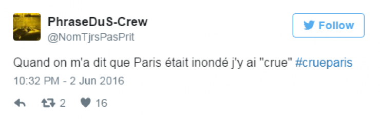 Illustration de l'article : 24 tweets hilarants concernant la crue de la Seine...